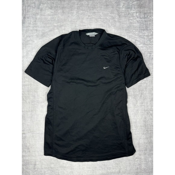 Vtg Nike Shirt Men Large Blue Essentials Embroidered Light Weight Vented Gym - Picture 2 of 13